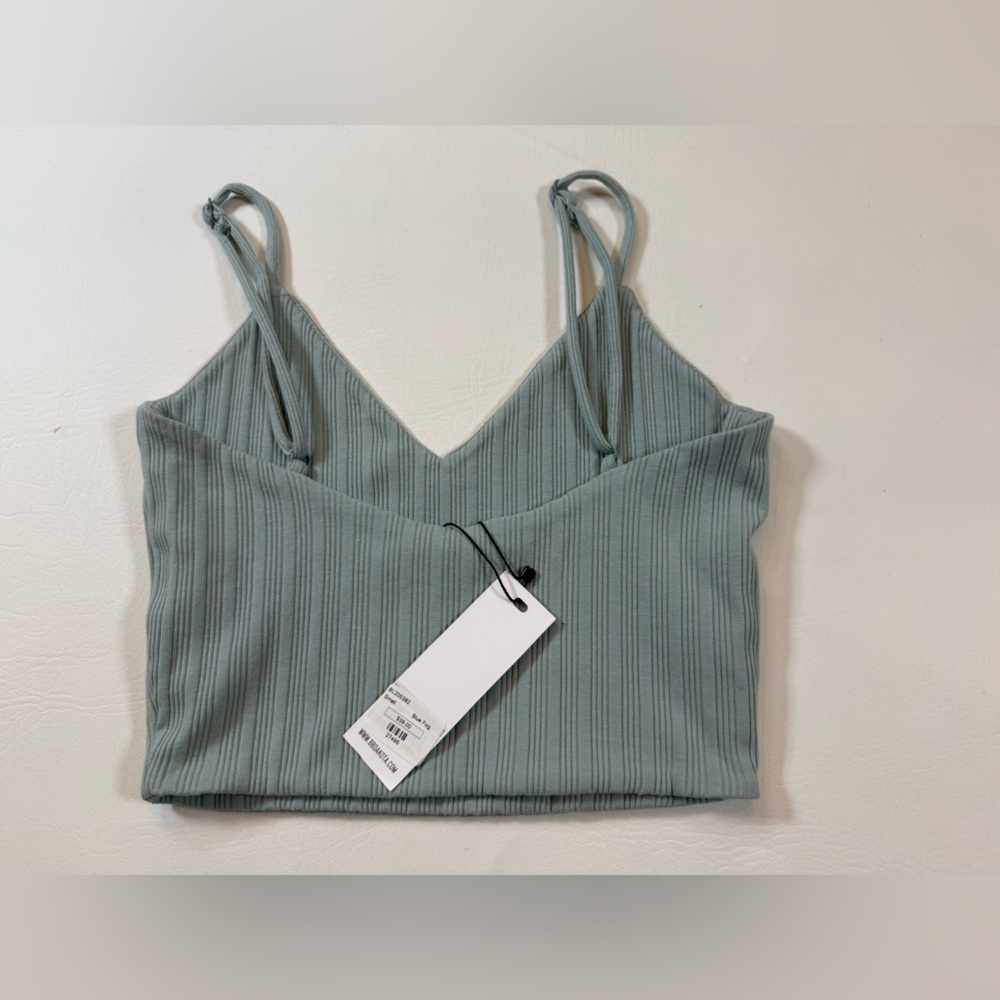 NWT BB Dakota Steve Madden tank top blue fog women’s small cropped (bin R) - Picture 4 of 9